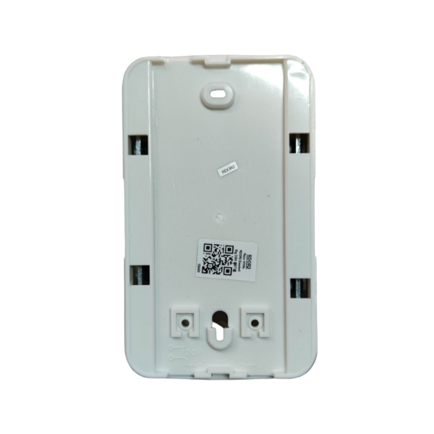 Back view of Royu digital door lock component featuring Door Bell 220V RDOR2 label