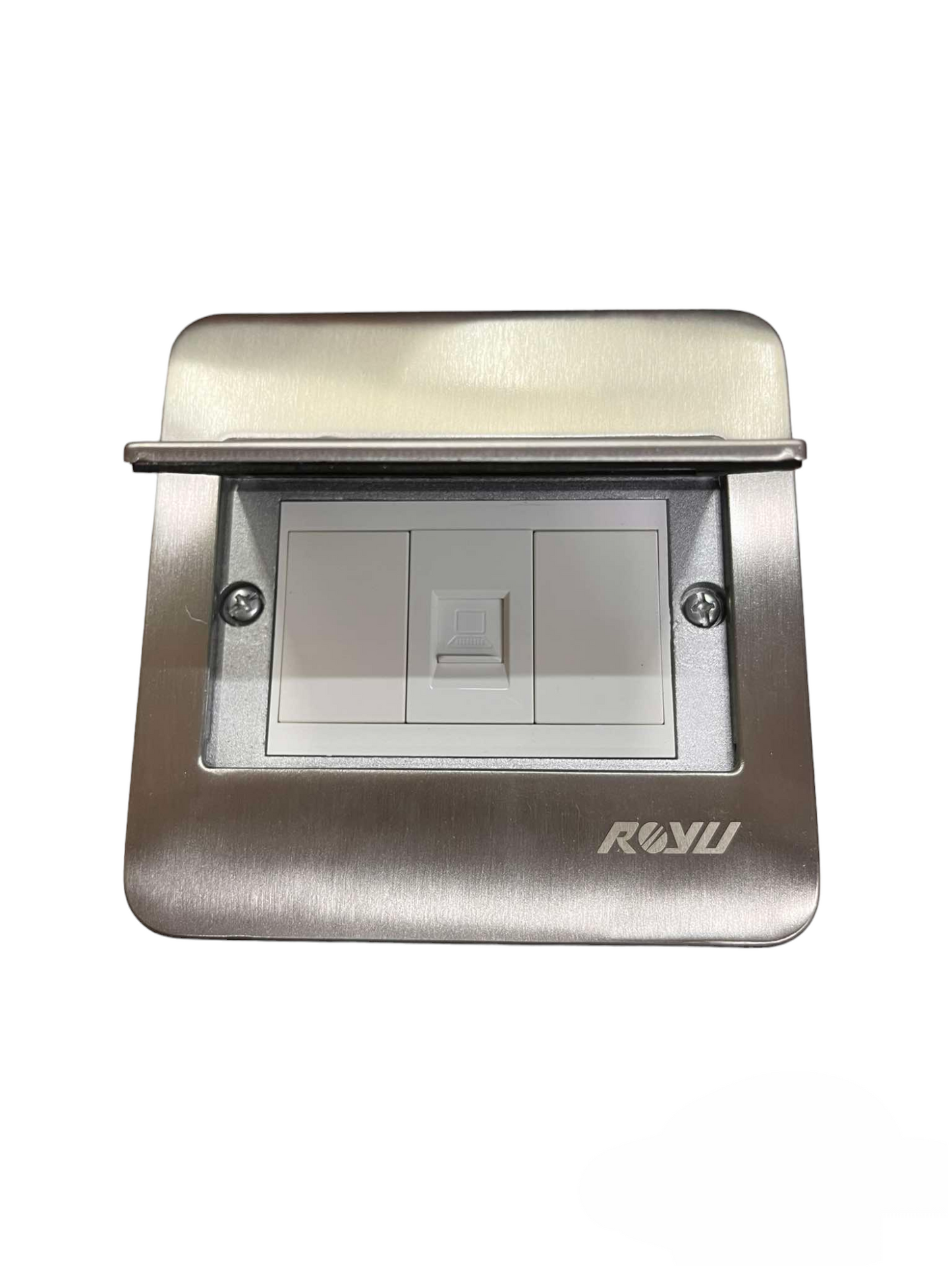 Royu Floor Outlet 1 Gang LAN Outlet with stainless steel cover for secure cable access