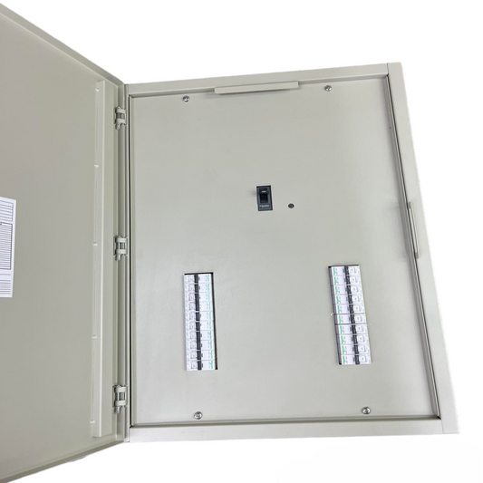 Schneider & Royu Panel Board 250A 3 Pole MCCB electrical distribution board with open metal enclosure