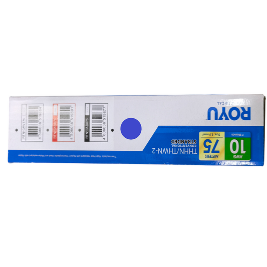 Royu THHN AWG 10 Stranded Wire Green box packaging showing product label and specifications