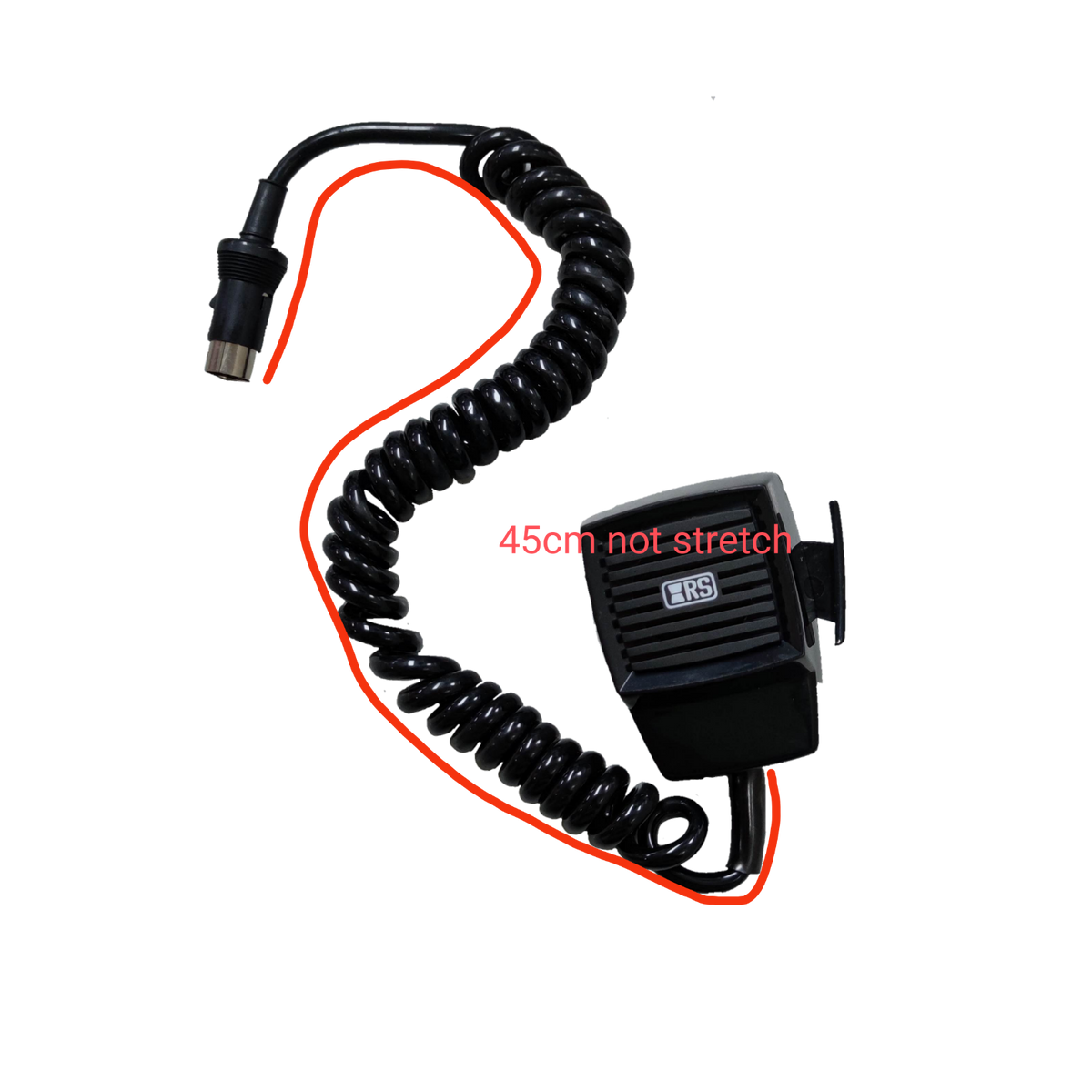 5 pin push to talk microphone with coiled cable for clear voice communication in various settings