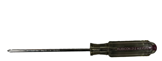 Rubicon Philip Screw Driver Rainbow 212 100mm with clear handle and metal shaft for precision tasks