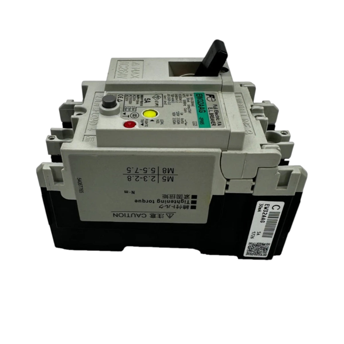 Fuji 10A 2P Earth Leakage Circuit Breaker 30mA 2.5KAIC 220V G Twin Breaker Series E EW32AAG-CE 2P 10A