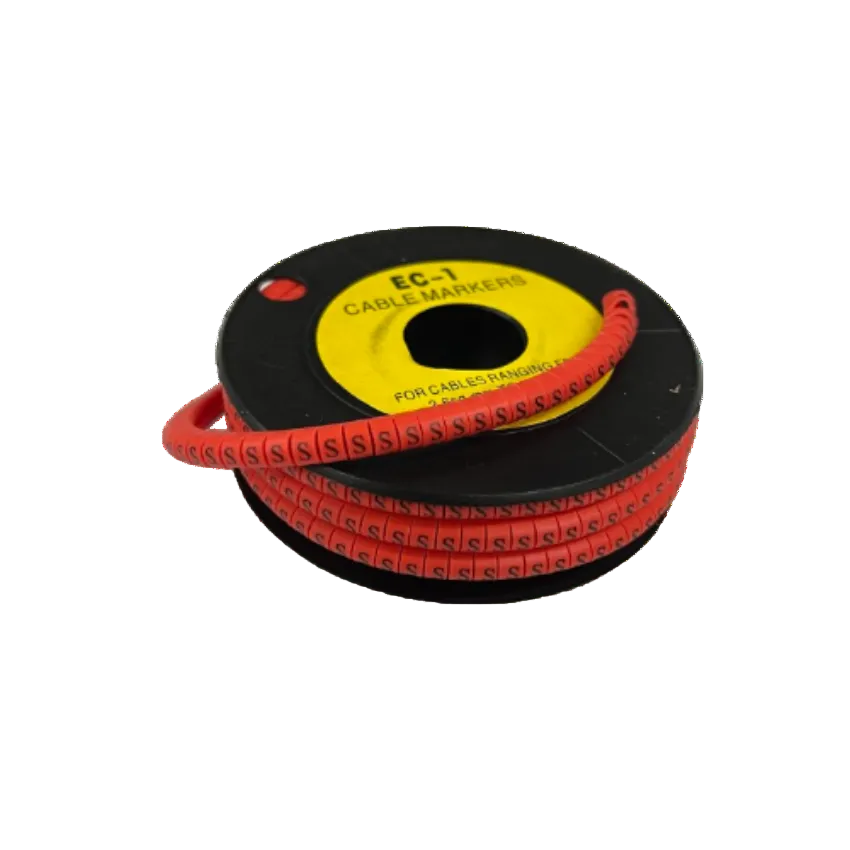 Grippes S Marker Red 2.6mm to 4.2mm 1000pcs cable management markers on black spool