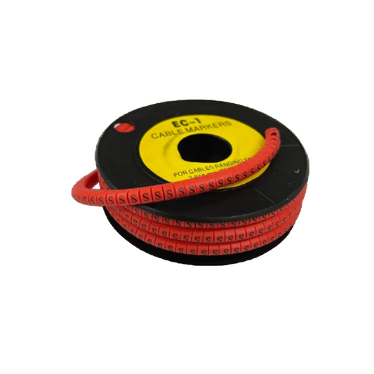 Grippes S Marker Red 2.6mm to 4.2mm 1000pcs cable management markers on black spool