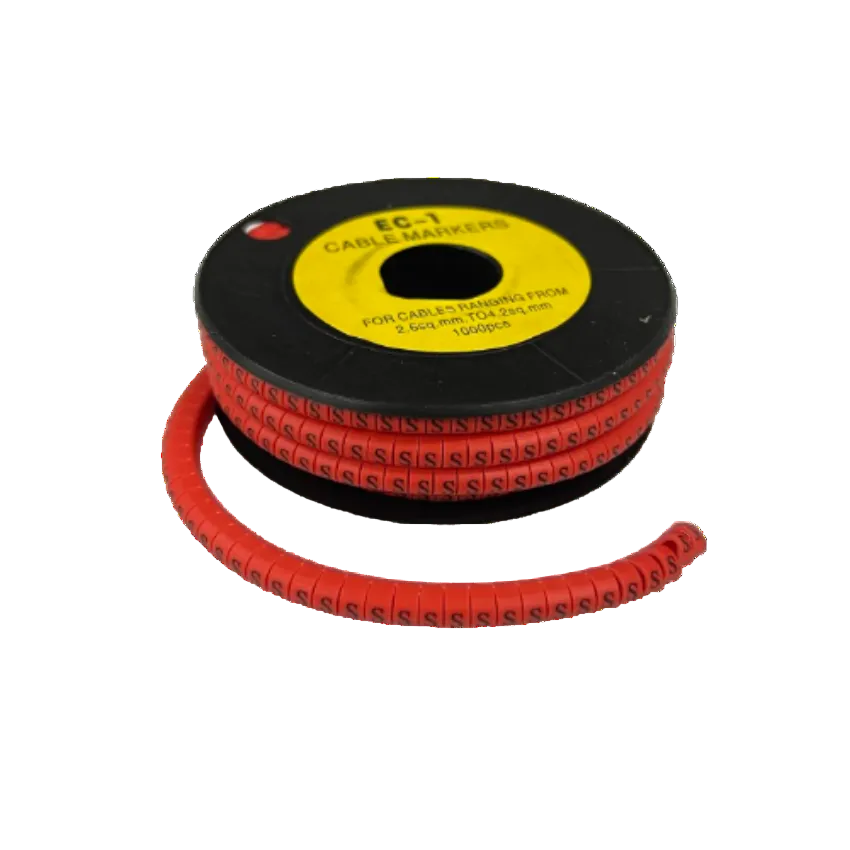 Grippes cable management S Marker Red 2.6mm to 4.2mm 1000pcs coil for organizing cables