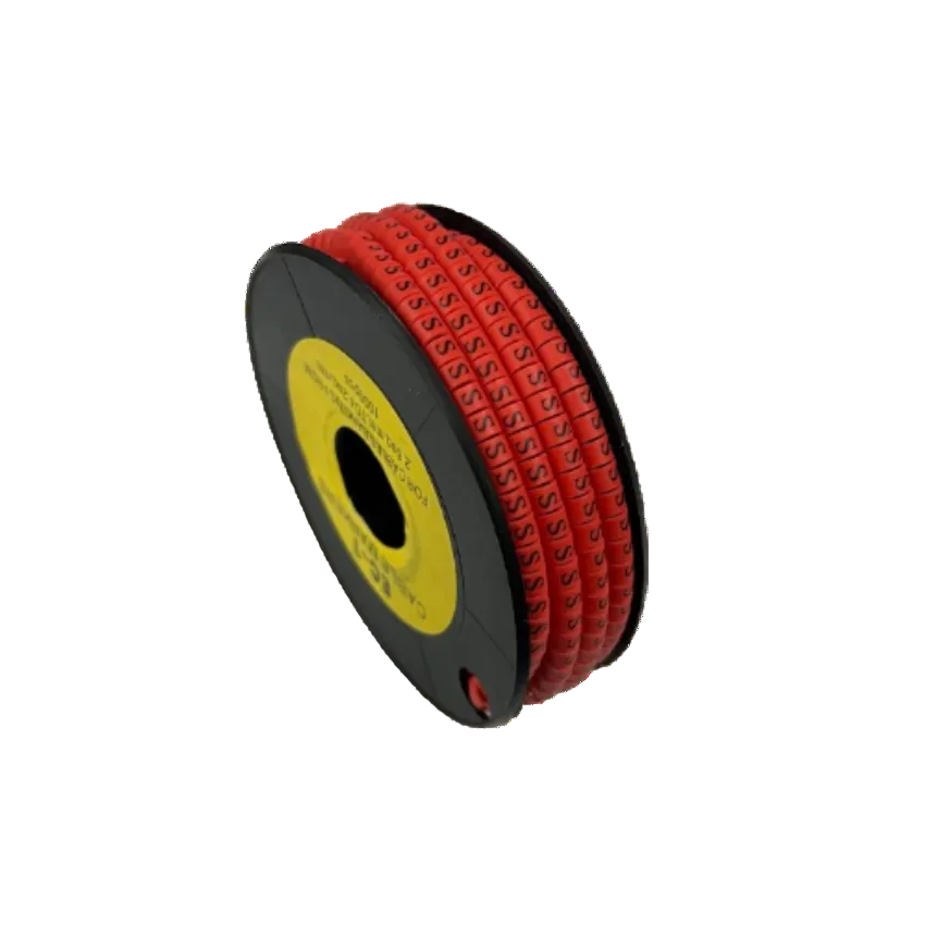 Grippes S Marker Red 2.6mm to 4.2mm 1000pcs cable management markers on a black spool