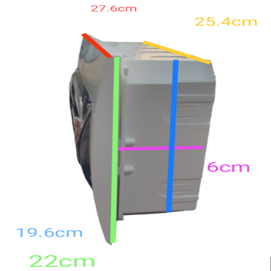 Sassin 12 Ways Panel Board Recessed showing side dimensions in centimeters for electrical circuitry parts