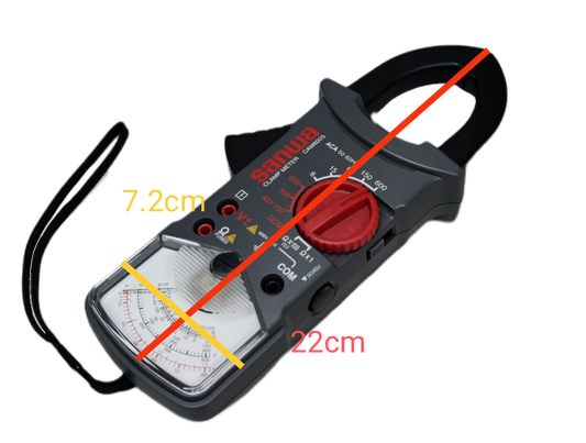 Sanwa Clamp Meter Max 600A CAM600S analog electrical tester with measuring dial and clamp jaw