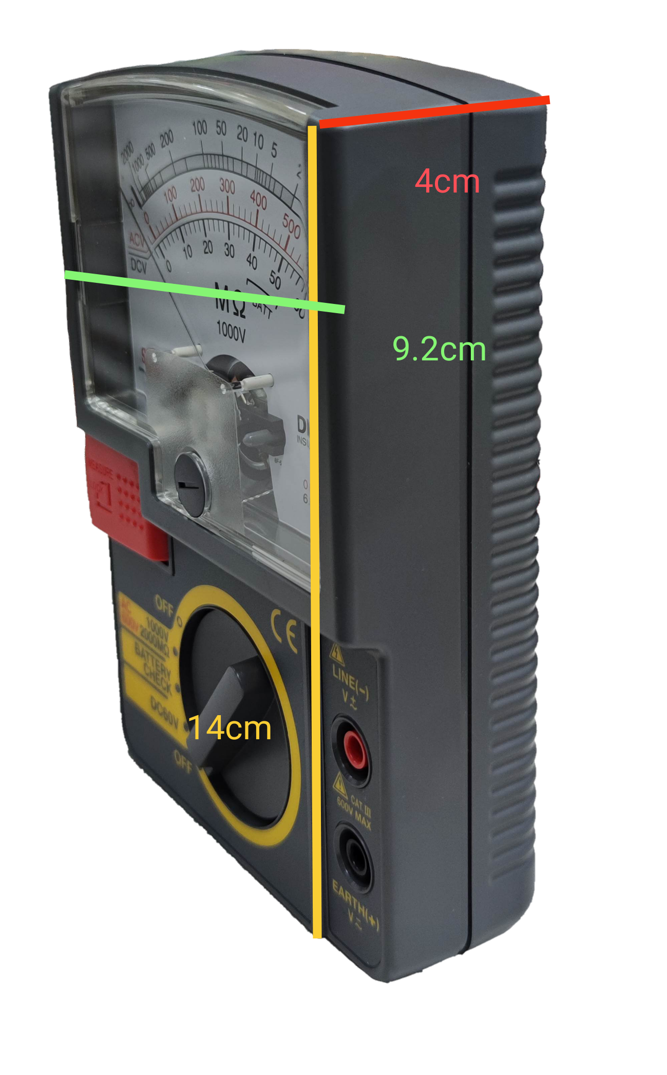 Sanwa Insulation Resistance Tester DM1009S electrical trade tool with analog display and measurement dial
