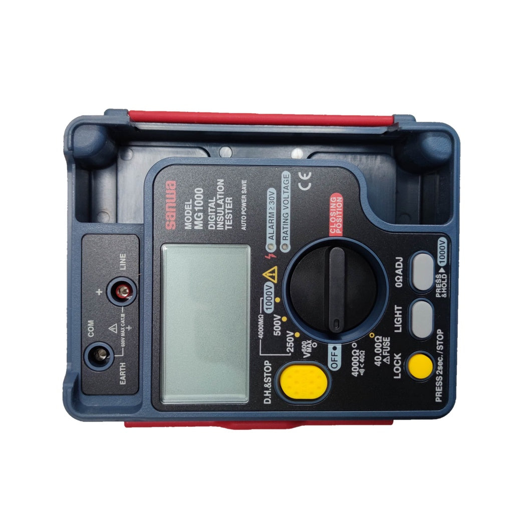 SANWA MG1000 insulation tester 1000V with digital display and rotary dial for electrical testing