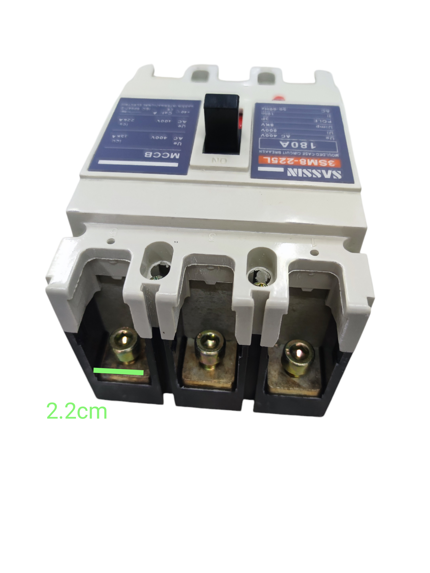 Himel 180A 3 Pole Industrial Circuit Breaker with switch and metal terminal connectors