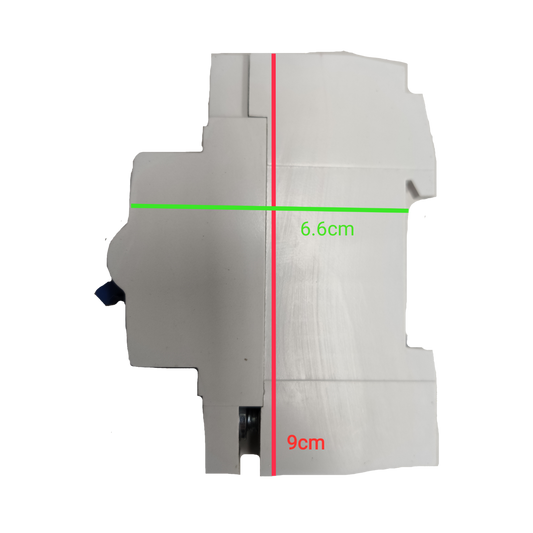 Sassin 2Pole 30ma RCCB Breaker electrical component with dimensions 9cm by 6.6cm