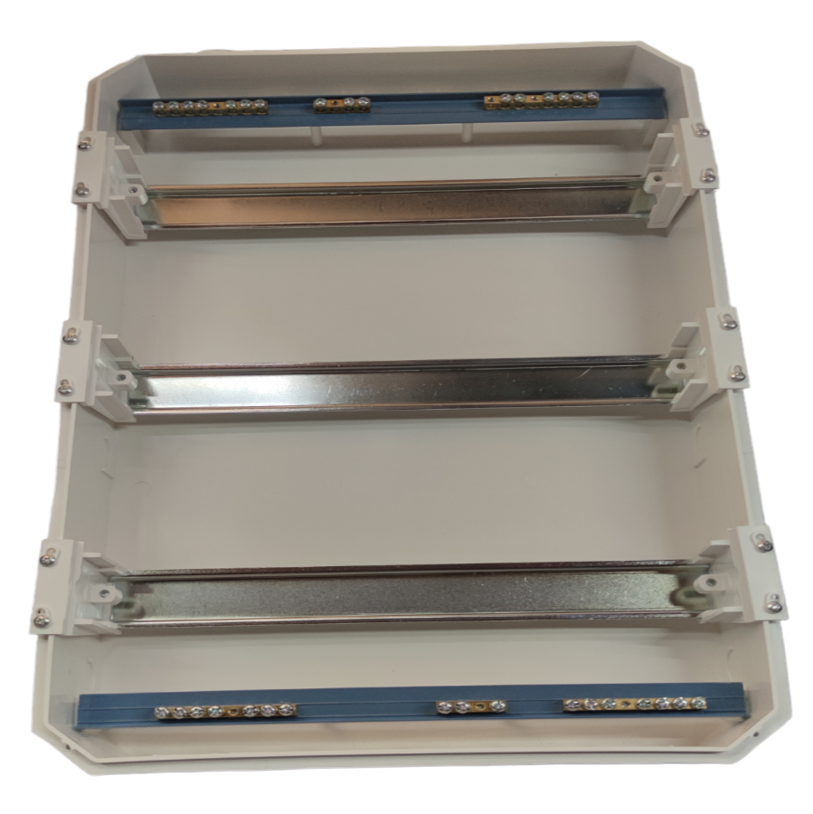 Sassin 36 ways recessed panel board with multiple metal busbars for electrical circuitry and parts