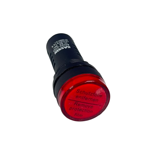 Sassin LED indicator lamp 22mm 36V Red panel mount indicator with red lens and protective film