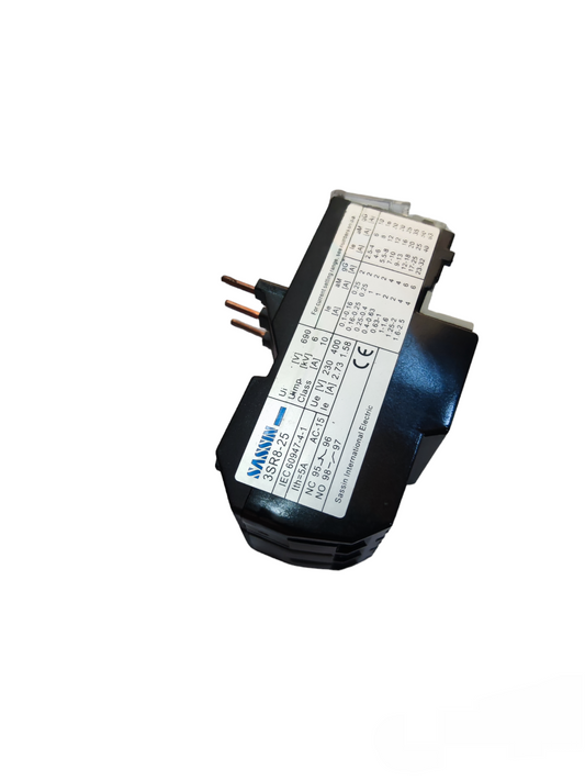 Sassin Overload Relay 9-13A electrical component with technical specifications label for circuit protection