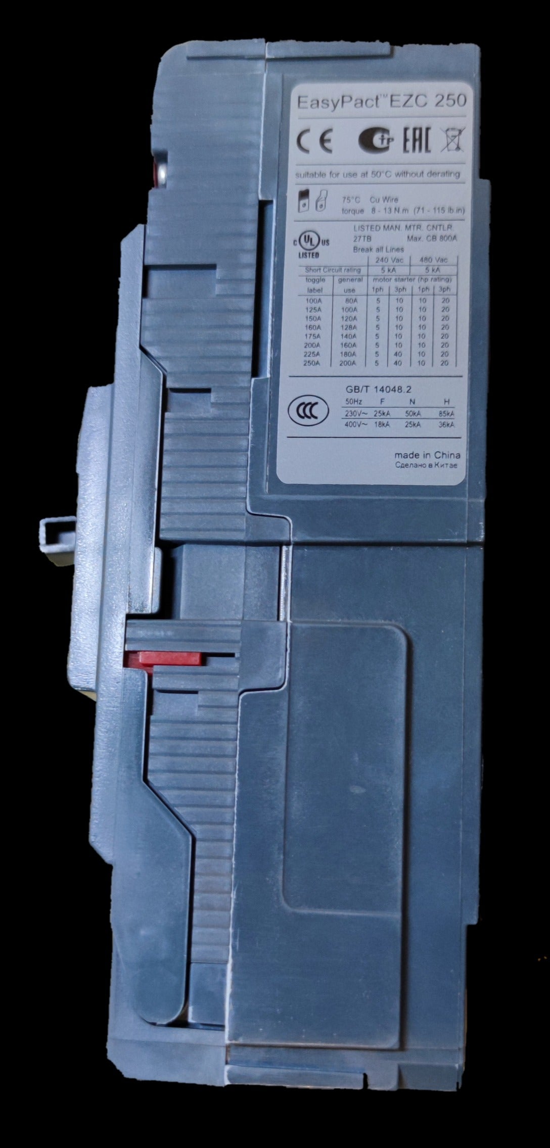 Schneider 250A 3 Pole Industrial Circuit Breaker EasyPact EZC 250 electrical part