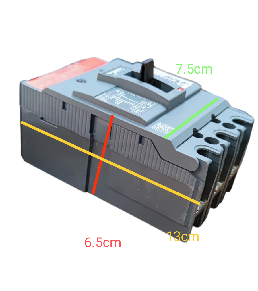 Schneider 40A 3P Industrial Circuit Breaker 10KAIC with three poles and compact design