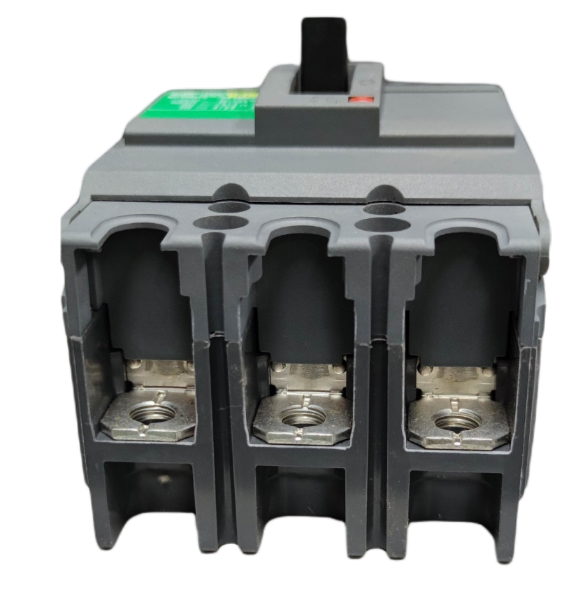 Schneider 50A 3 Pole Industrial Circuit Breaker 100AF with three connection terminals