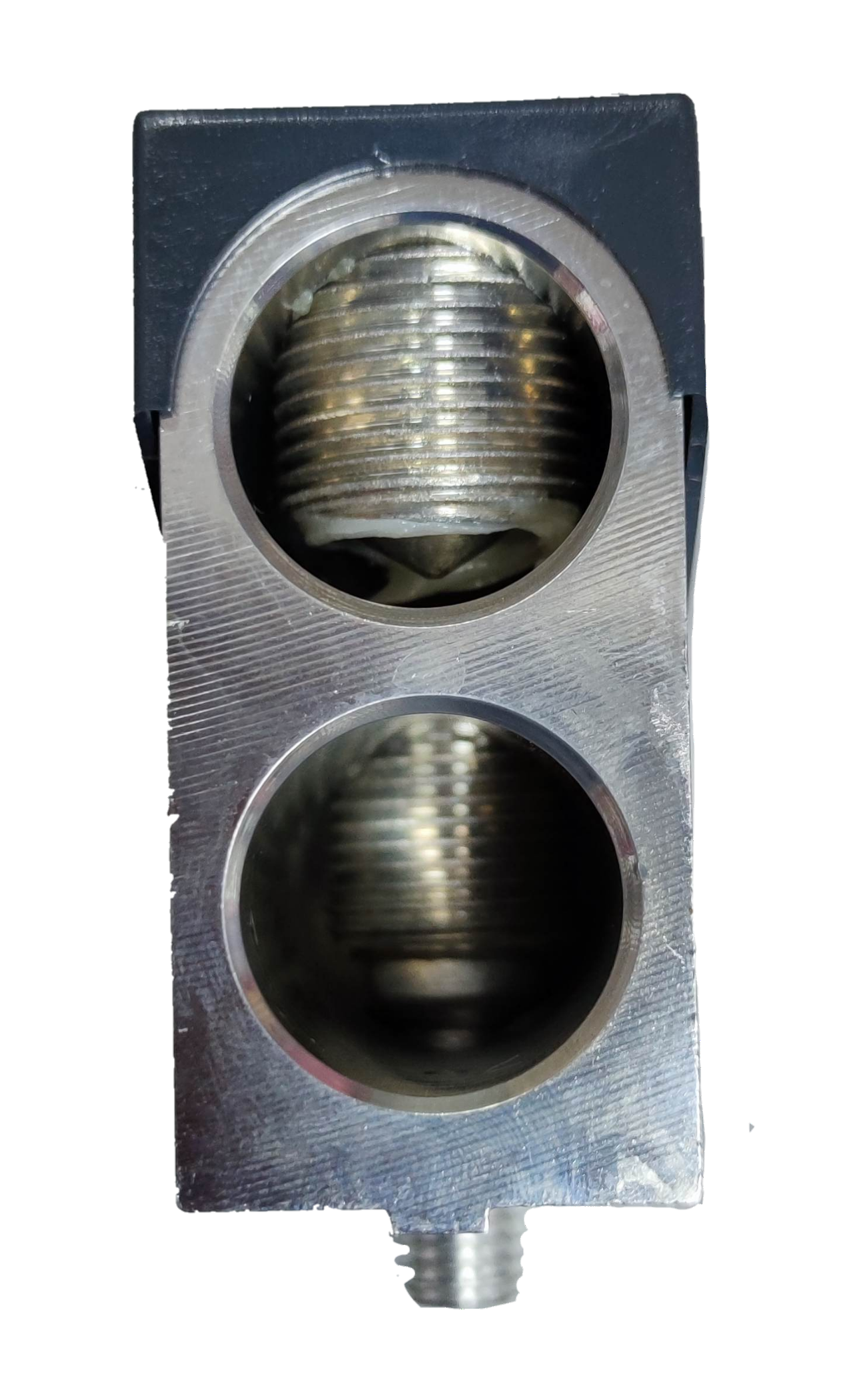 Schneider EZC400N Ampere Frame metal electrical circuitry component with threaded interior parts