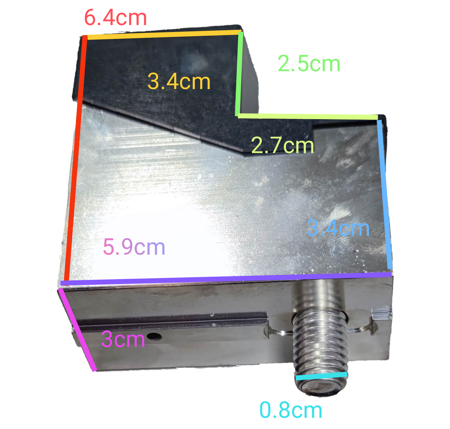 Schneider EZC400N Ampere Frame electrical component with precise metal construction and compact dimensions