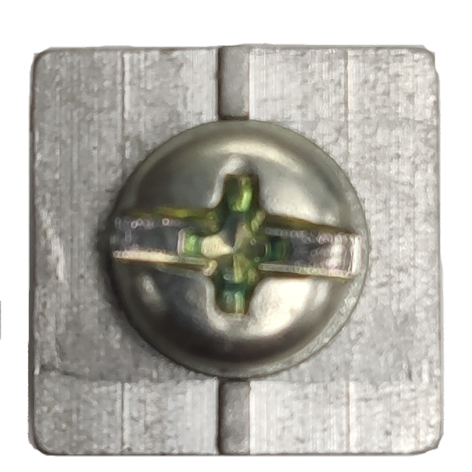 Close-up of Schneider mechanical lugs for EZC breakers with metal screw and square base