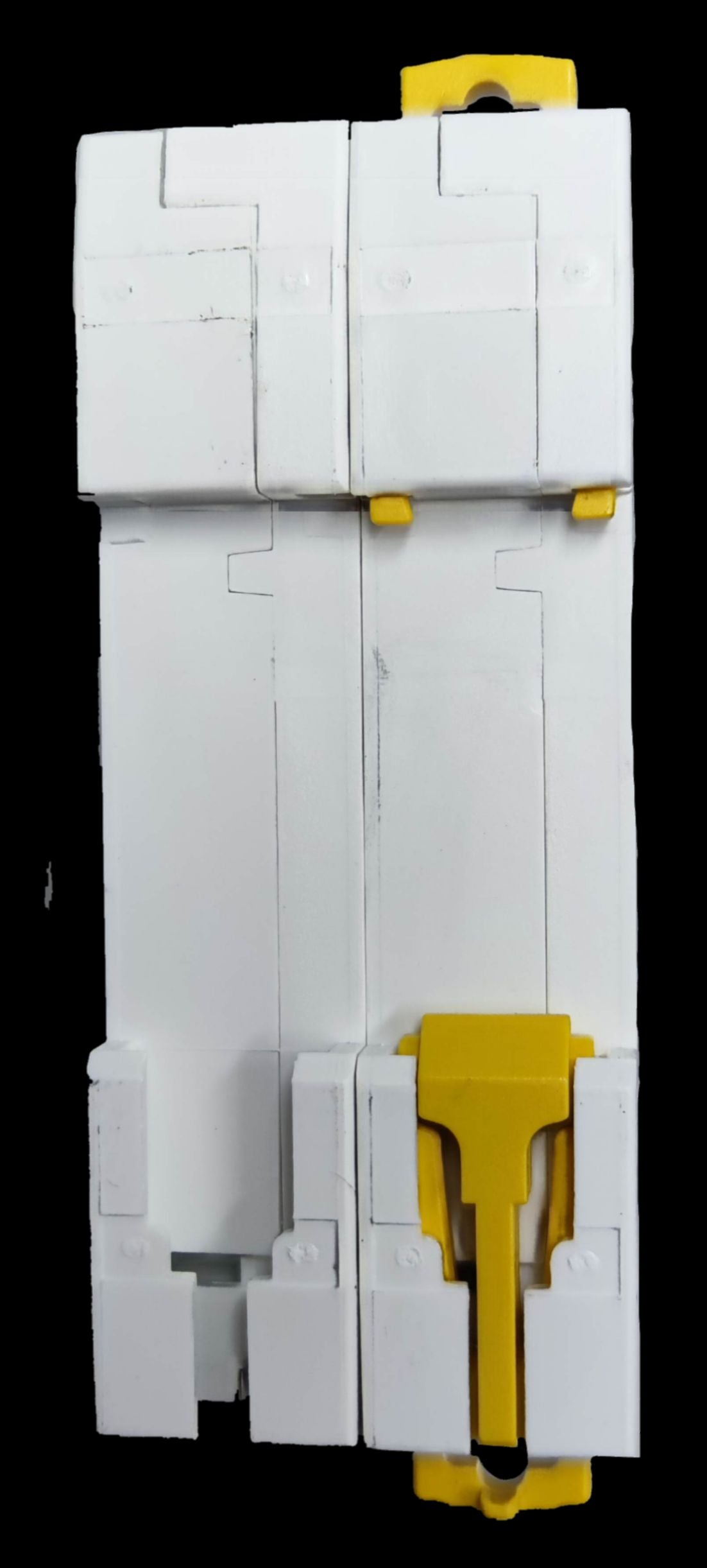 Schneider Miniature Circuit Breaker 16A 2 Pole with white casing and yellow toggle switch