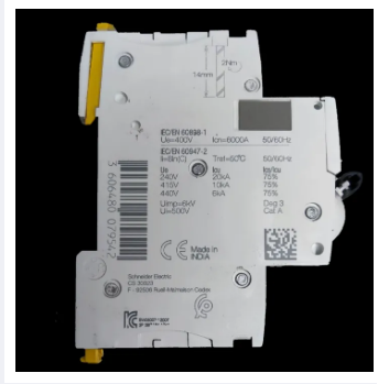 Schneider Miniature Circuit Breaker 20A 2 Pole electrical protection device with technical specifications