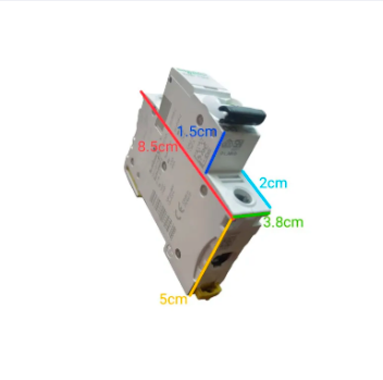 Schneider Miniature Circuit Breaker 25A 1 Pole electrical component with dimensions shown