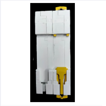 Schneider Miniature Circuit Breaker 32A 2 Pole in white with yellow toggle switch for electrical protection