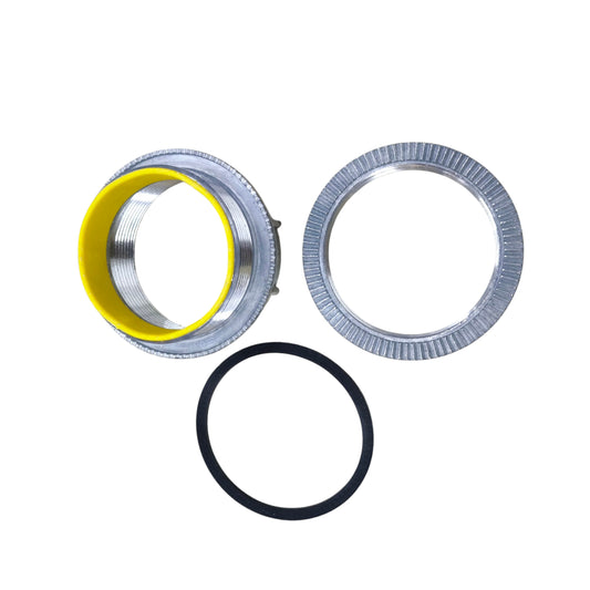 3 Inch Water Tight Hub 86mm metal conduit hub with yellow liner locknut and rubber gasket for pipes