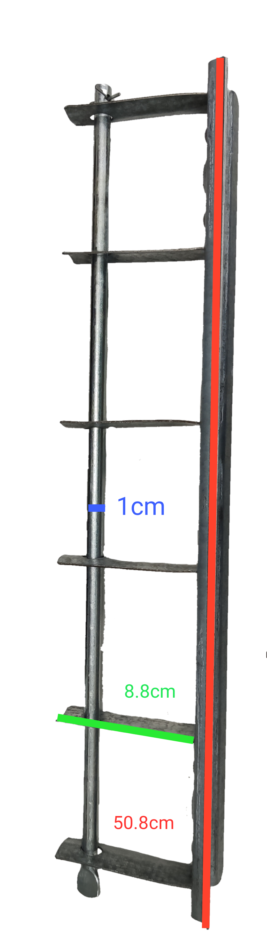 Local secondary rack 3 wire cable management metal frame with detailed measurements