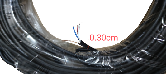 Electx Electrical Supply shielded stranded wire coil with exposed red blue and black wires