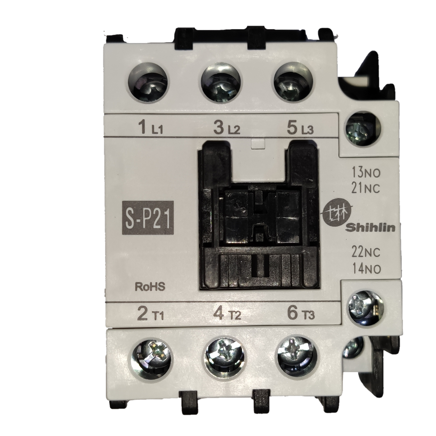 Magnetic Contactor 24A 220V electrical component with multiple terminal connections and labeled inputs