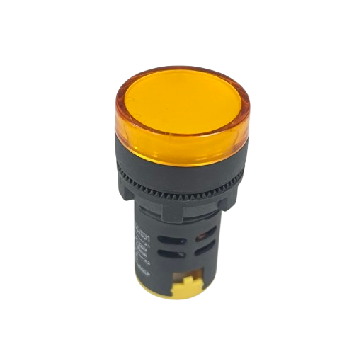 Denko Pilot light 220v YELLOW 22mm round yellow panel indicator for industrial control