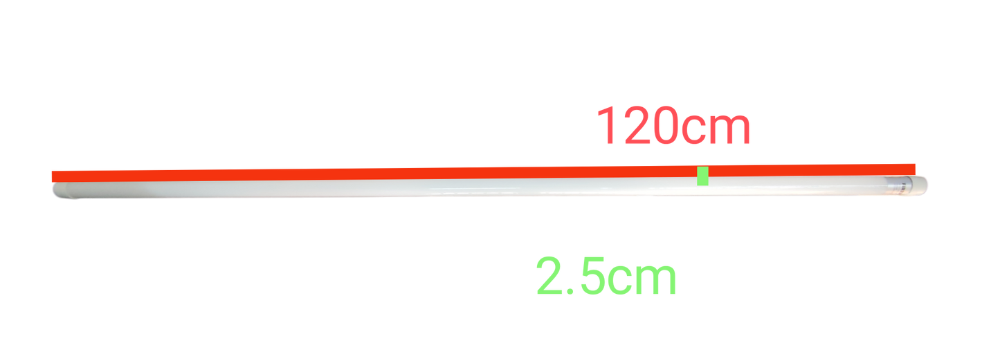 Firefly single ended LED tube light 220V, 120cm long and 2.5cm wide for efficient lighting