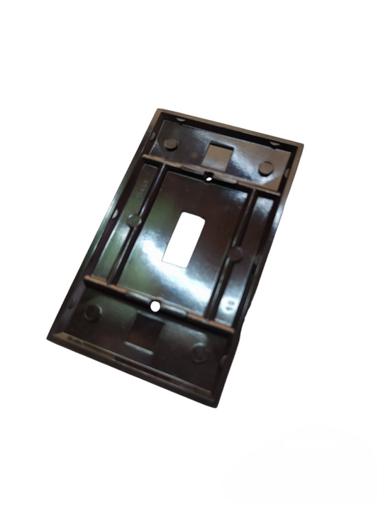 Eagle black single gang device plate for outlets with durable plastic construction