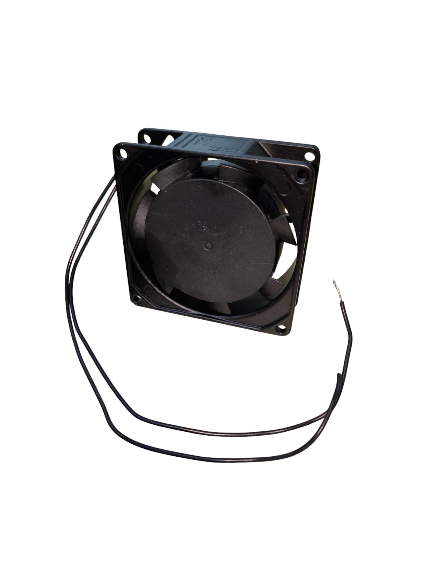 Small black exhaust fan with wiring, compact design small box fan 220V ideal for ventilation