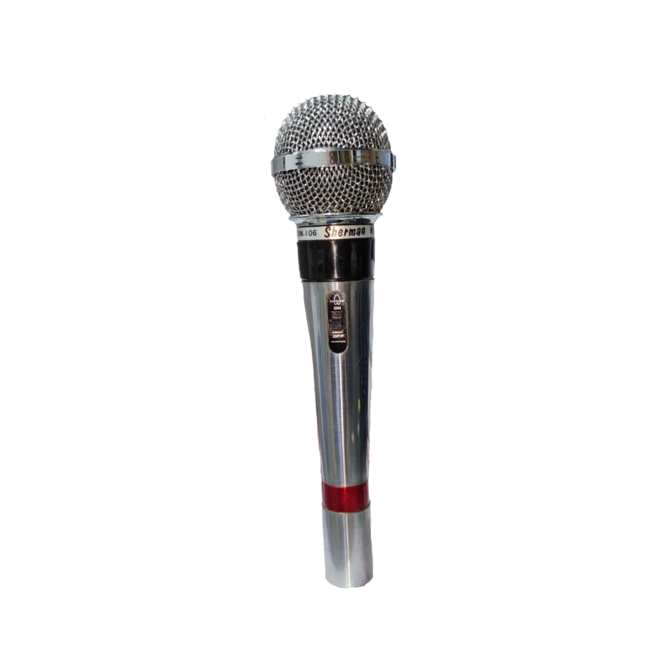 Sherman microphone with a shiny finish, designed for clarity, featuring a special cord FM AM microphone accessory