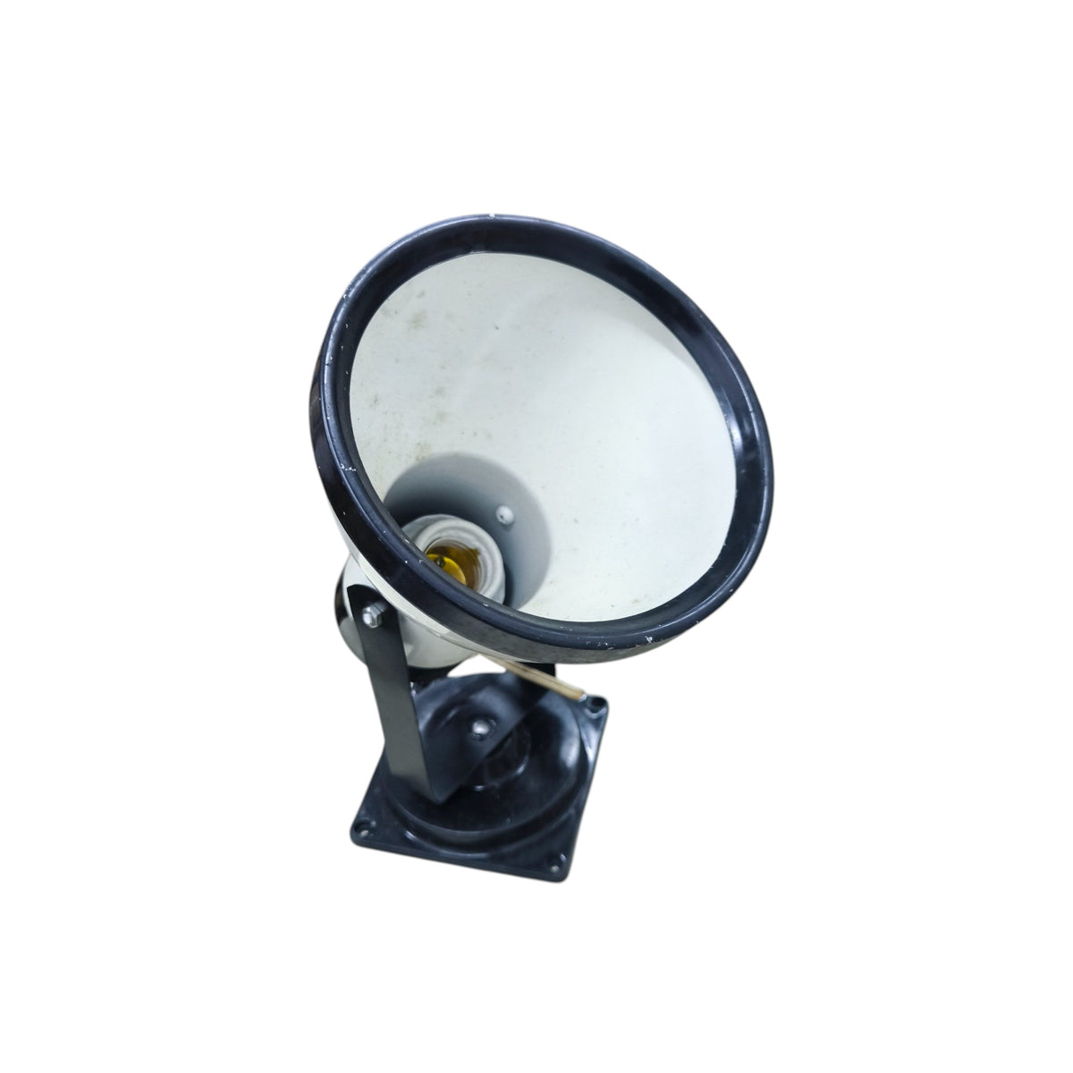 14cm E27 spot light holder in black with an adjustable design for versatile lighting solutions
