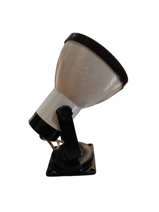 Local 14cm E27 spot light holder with adjustable black and white mounting base