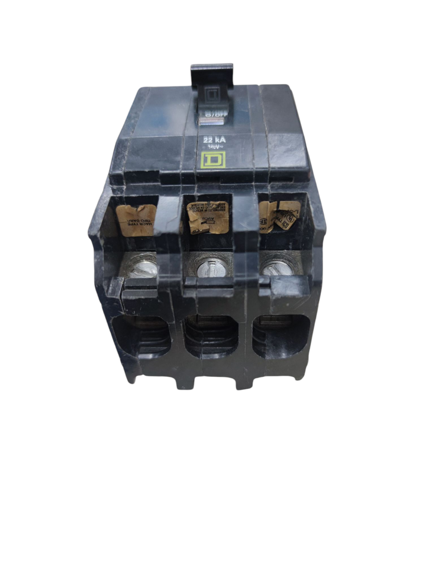Square D 50A 3 Pole 22KAIC 220V Circuit Breaker for electrical circuitry and parts