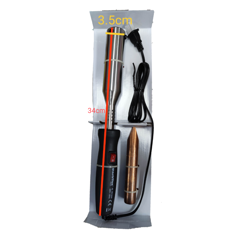 Startrek 500W Soldering Iron 220V with metal tip and power cord in packaging