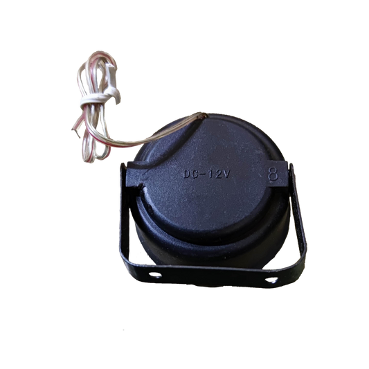 Sub Zero 6 Tone Mini Siren 12V black alarm system accessory with wiring and mounting bracket