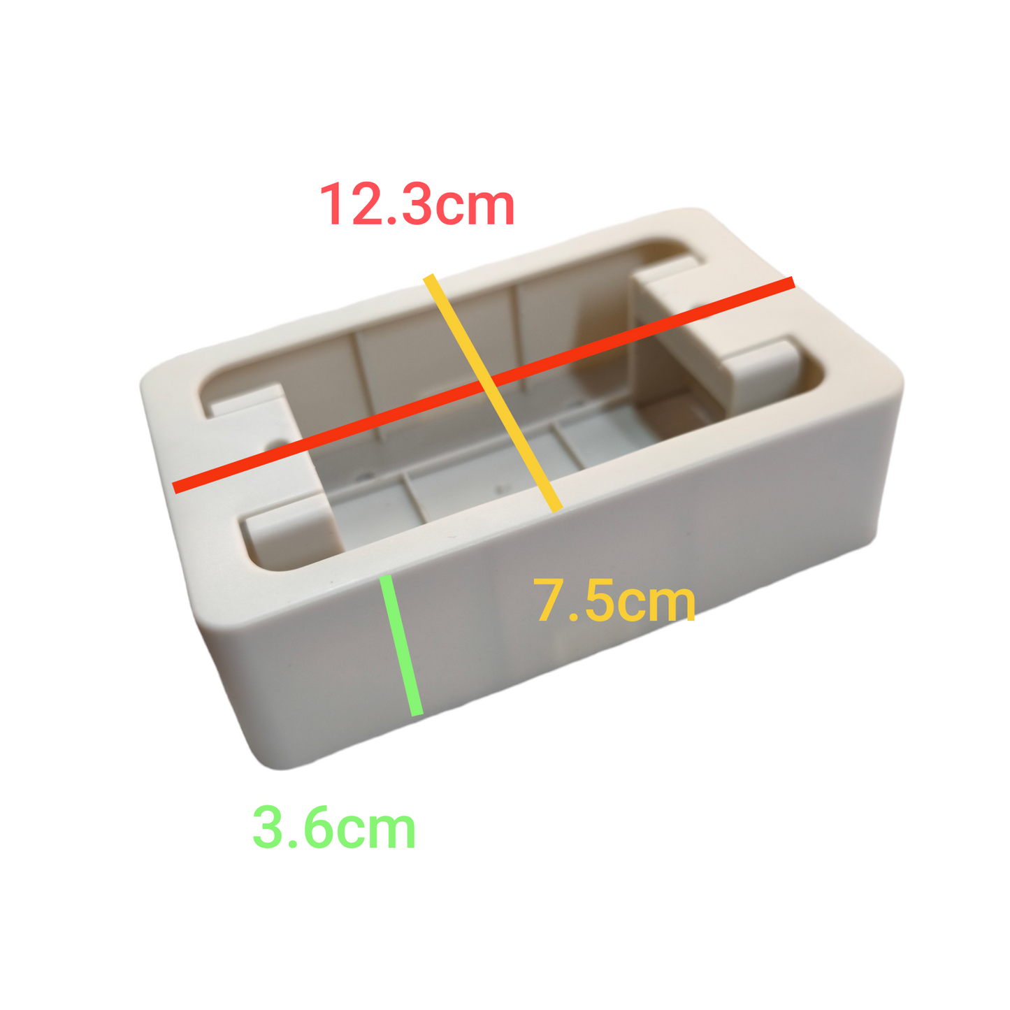 Royu Surface Type Utility Box 2x4 RUB2 electrical circuitry part with dimensions shown