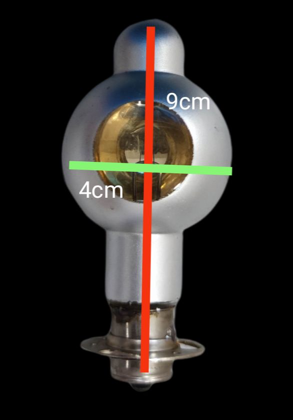 Sylvania halogen Projector Lamp 8V 50W B15 Lock Type bulb with clear glass and metal base