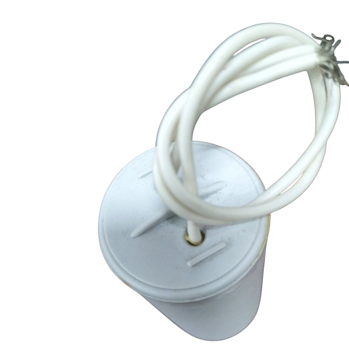 15MFD 250V AC Running Capacitor with attached wiring for electrical applications