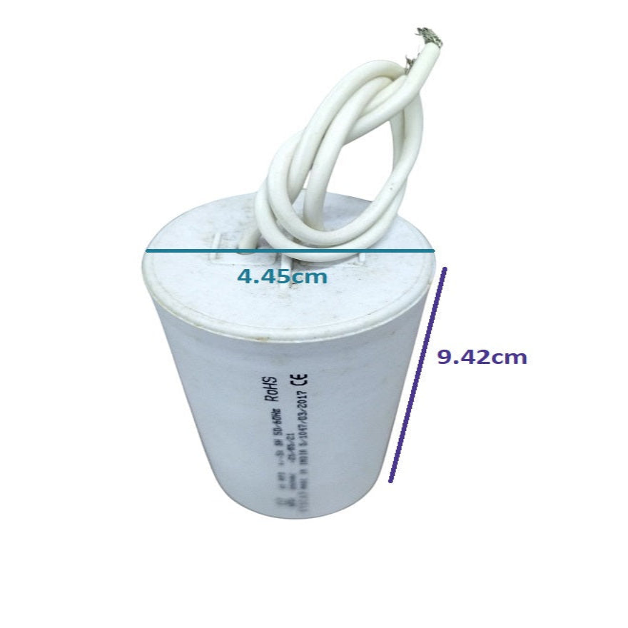 Syscap 45MFD 350V AC Running Capacitor with 4.45cm diameter and 9.42cm height for electrical applications