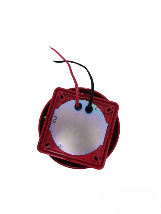 VSAIL 6 Round Bell 24V DC Polarize door chime with red and black wires attached