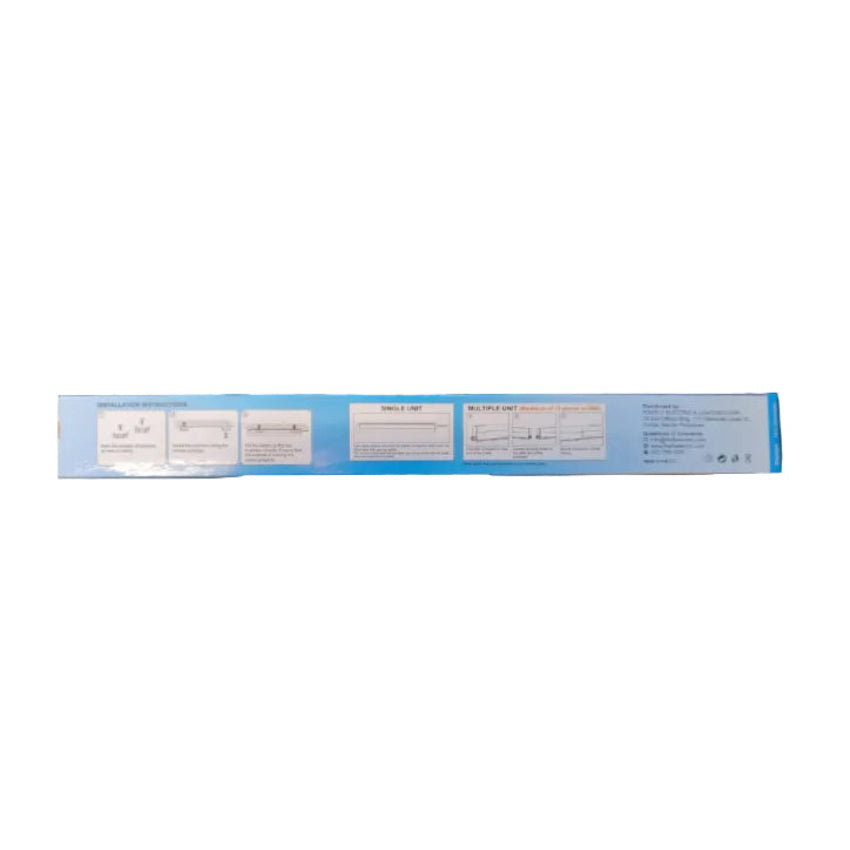 Ecolum T5 LED batten 4W 220V daylight installation instructions on packaging